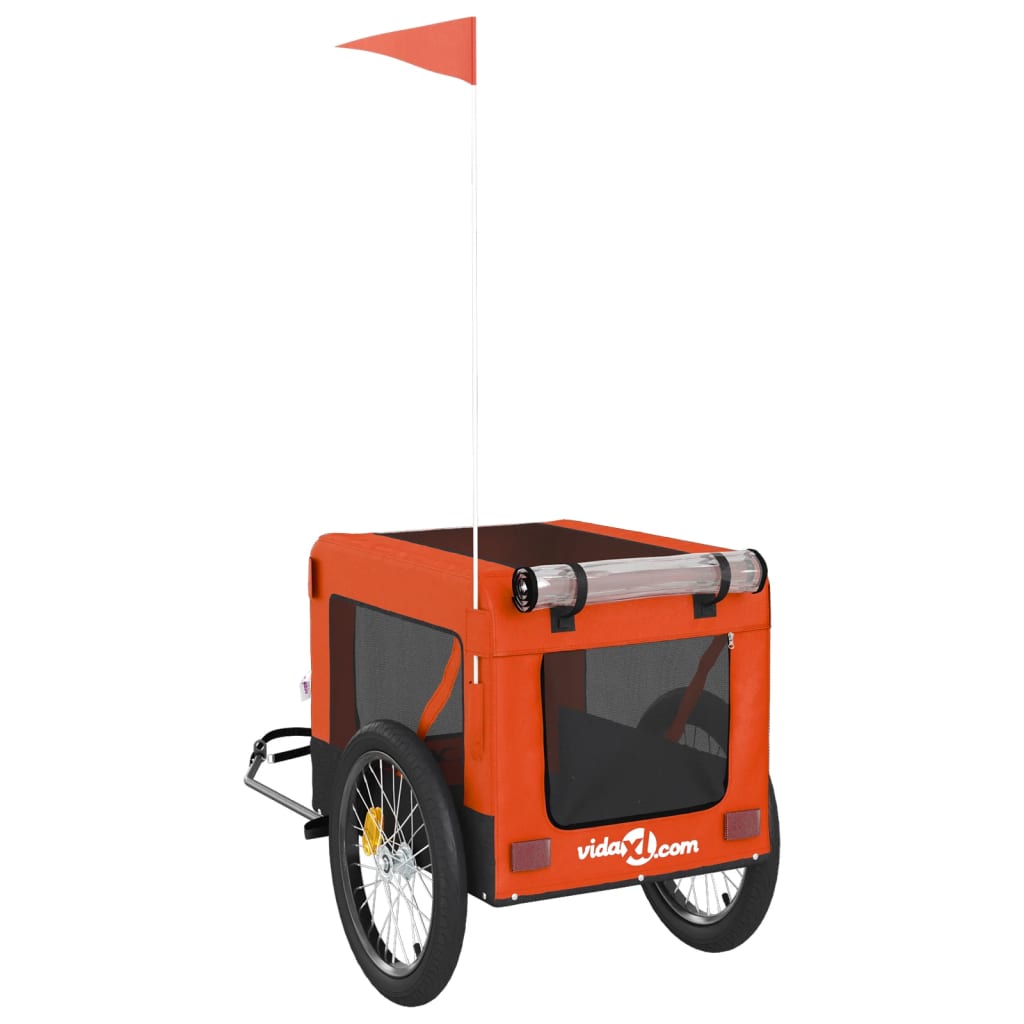 Orange and Black Oxford and Iron Animal Bike Trailer