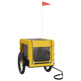 Bike Trailer for Animals Yellow and Black Oxford and Iron