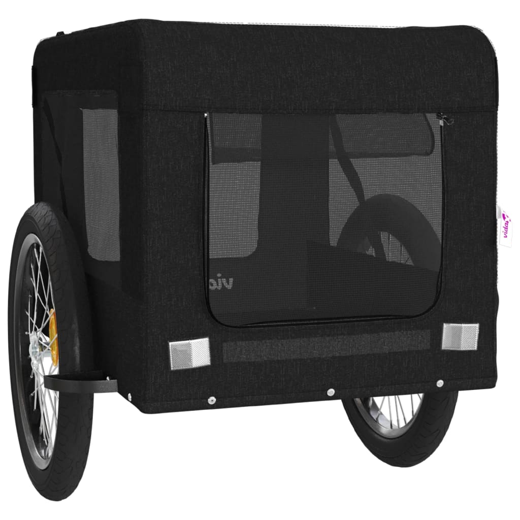 Black Oxford and Iron Animal Bike Trailer