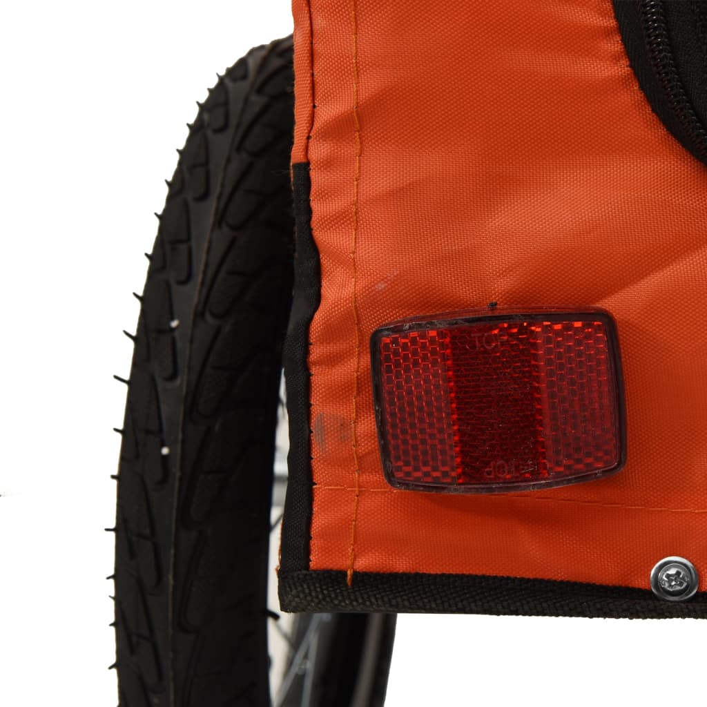 Orange and Black Oxford and Iron Animal Bike Trailer