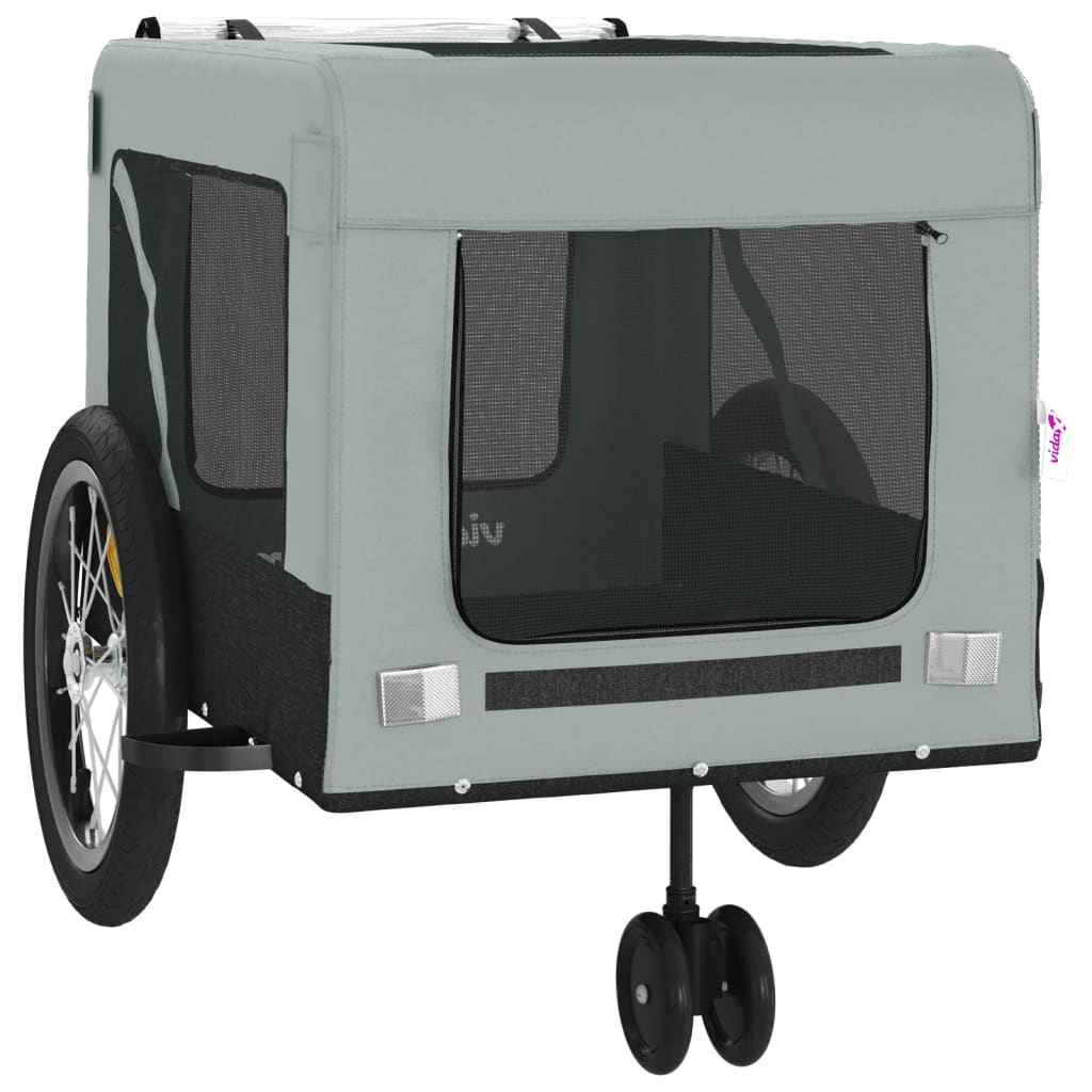 Gray and Black Oxford and Iron Animal Bike Trailer