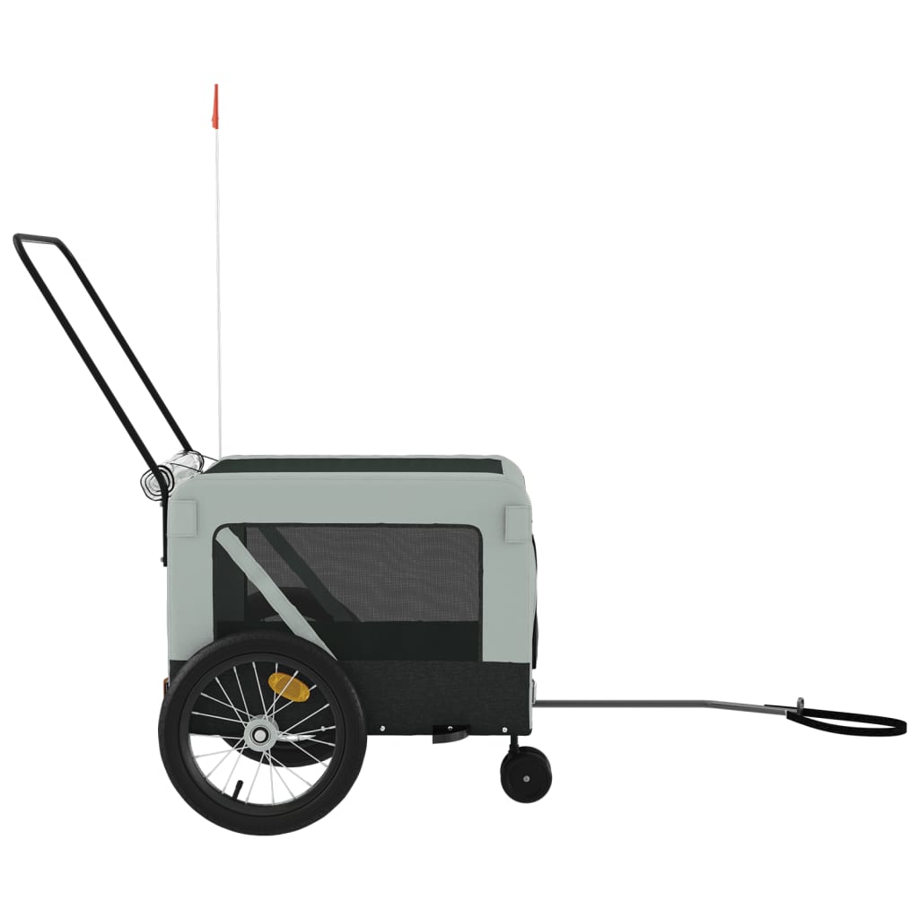 Gray and Black Oxford and Iron Animal Bike Trailer