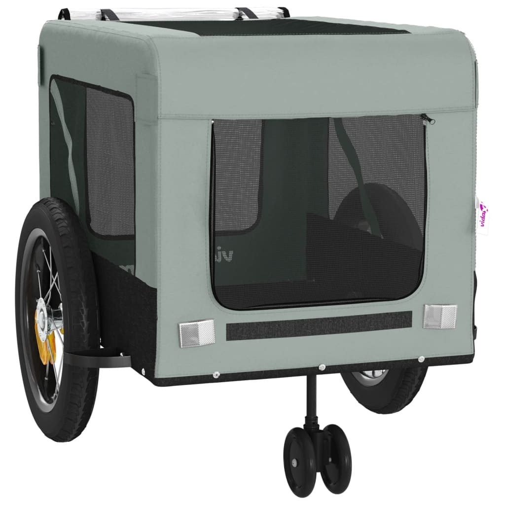 Gray and Black Oxford and Iron Animal Bike Trailer