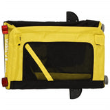 Bike Trailer for Animals Yellow and Black Oxford and Iron