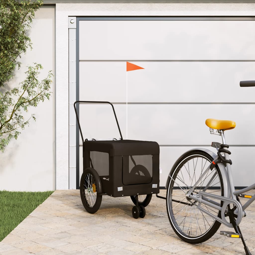 Black Oxford and Iron Animal Bike Trailer