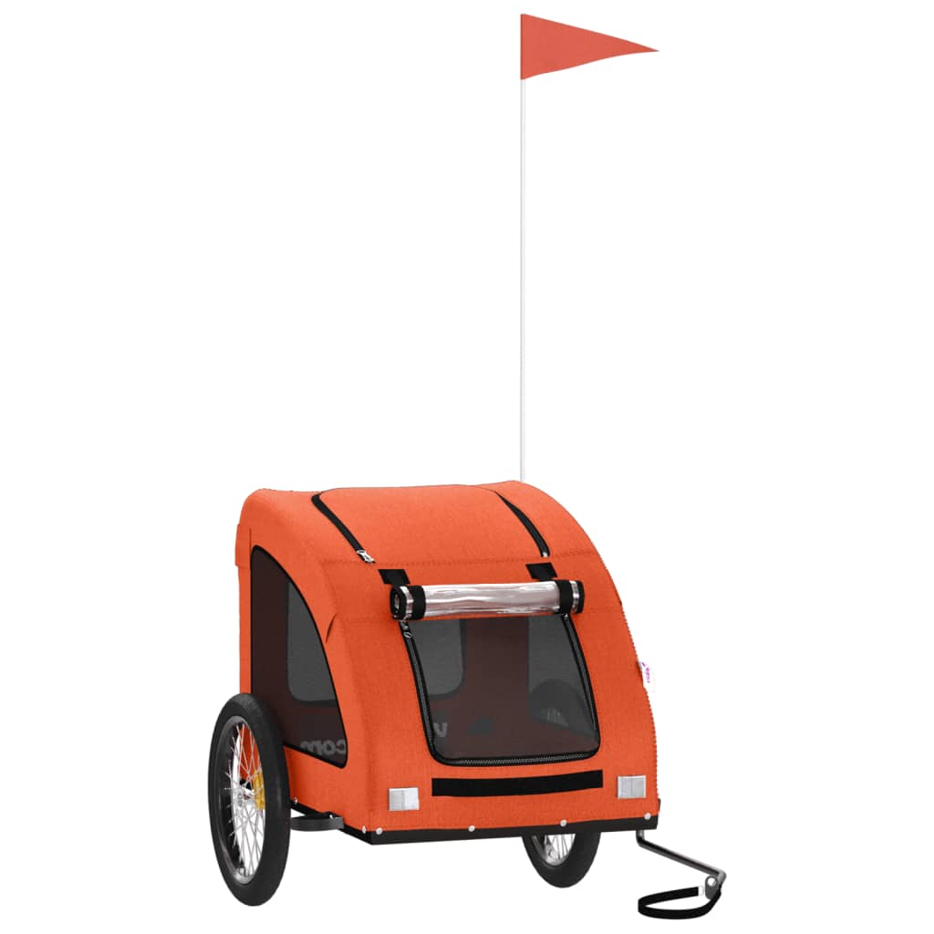 Bike Trailer for Animals Orange and Gray Oxford and Iron