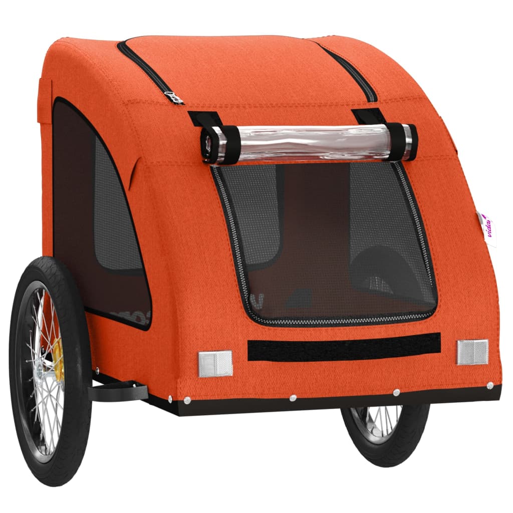 Bike Trailer for Animals Orange and Gray Oxford and Iron