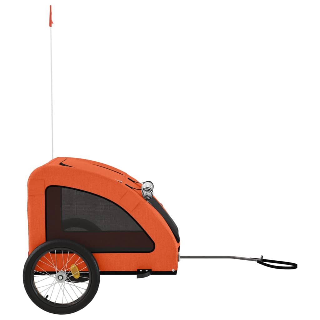 Bike Trailer for Animals Orange and Gray Oxford and Iron