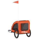 Bike Trailer for Animals Orange and Gray Oxford and Iron