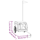 Roter und schwarzer Tier-Fahrradanhänger aus Oxford und Eisen