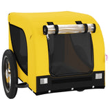 Bike Trailer for Animals Yellow and Black Oxford and Iron