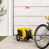 Bike Trailer for Animals Yellow and Black Oxford and Iron