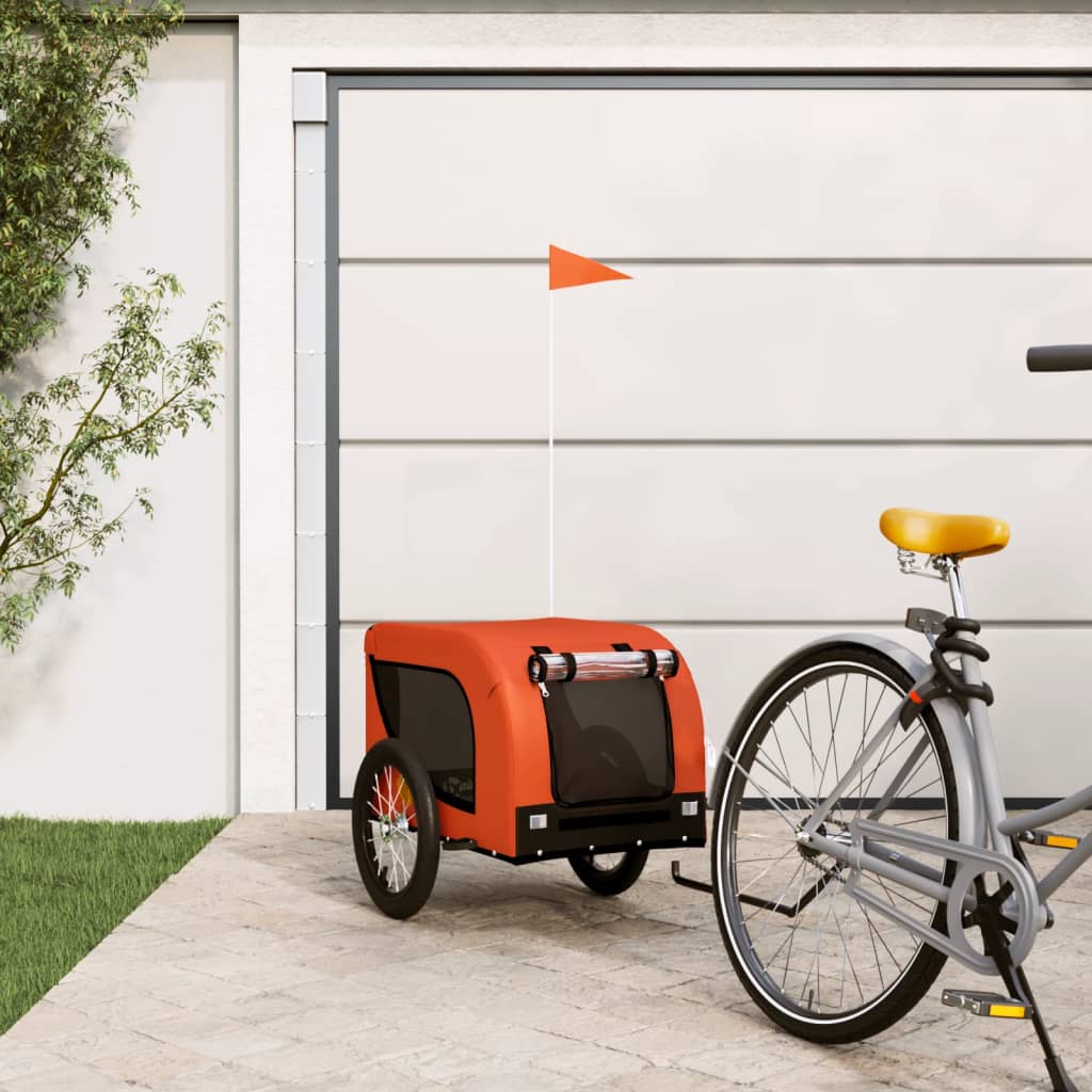 Orange and Black Oxford and Iron Animal Bike Trailer