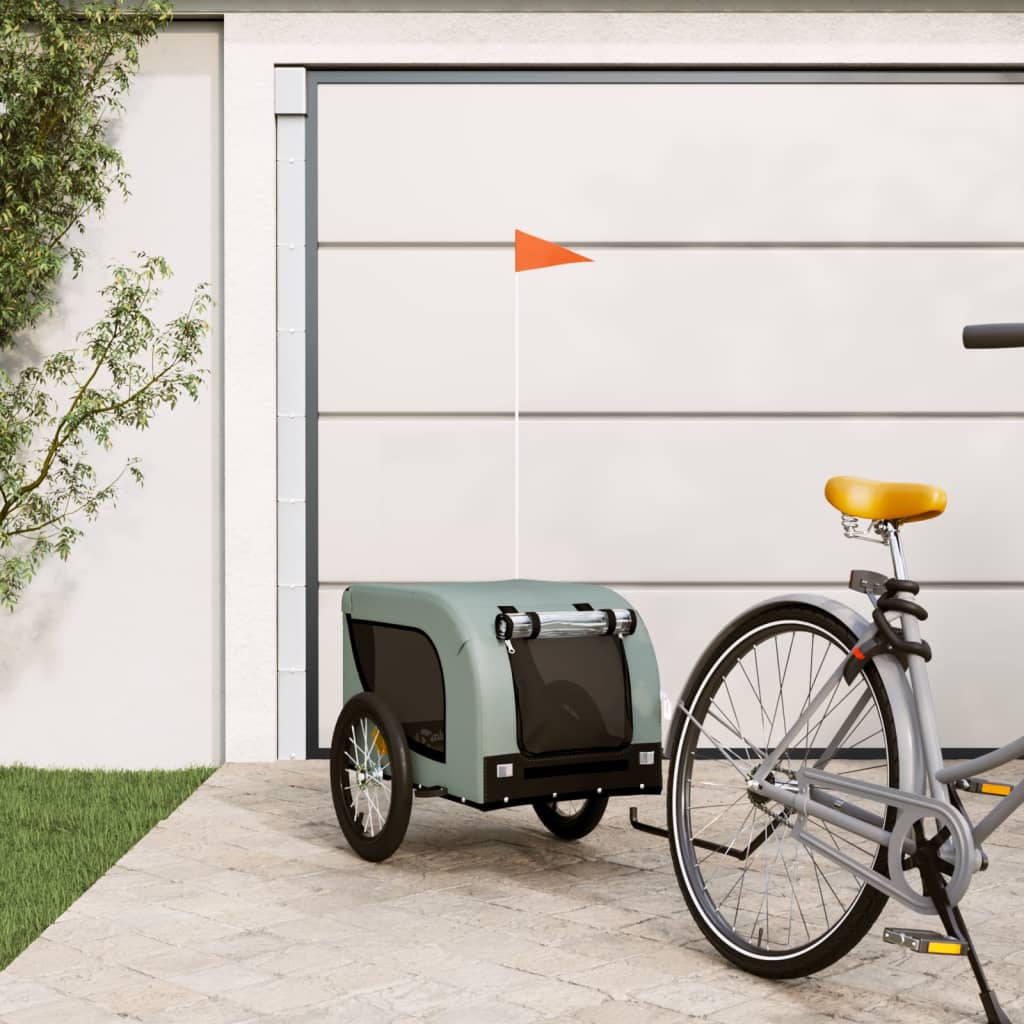 Gray and Black Oxford and Iron Animal Bike Trailer