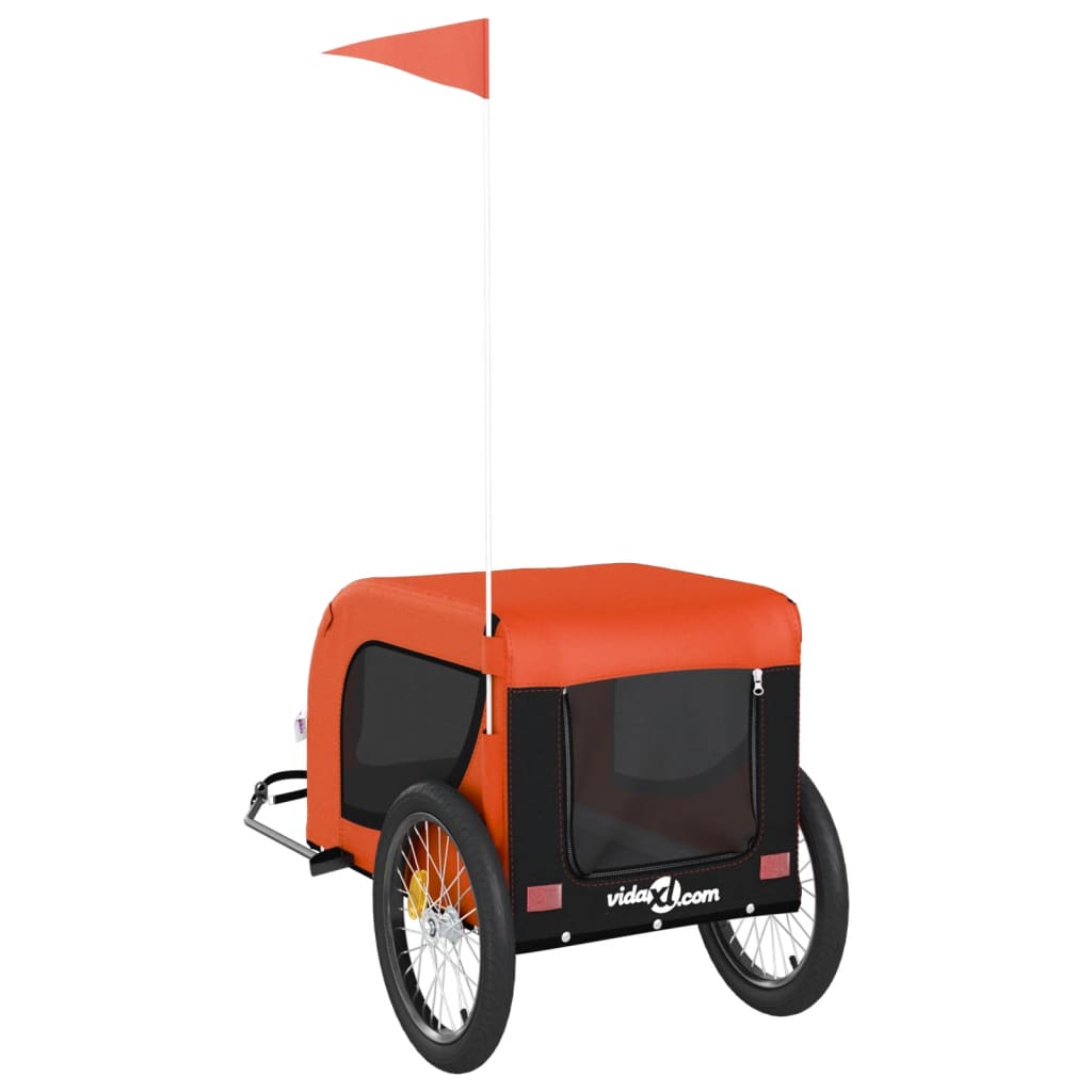 Orange and Black Oxford and Iron Animal Bike Trailer