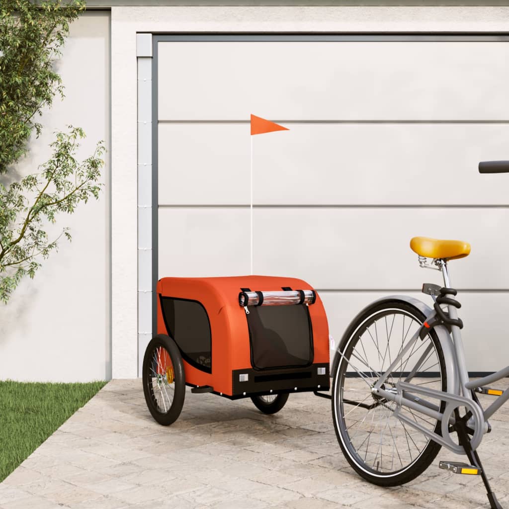 Orange and Black Oxford and Iron Animal Bike Trailer