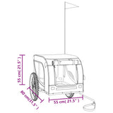 Rimorchio da Bici per Animali Rosso e Nero Oxford e Ferro