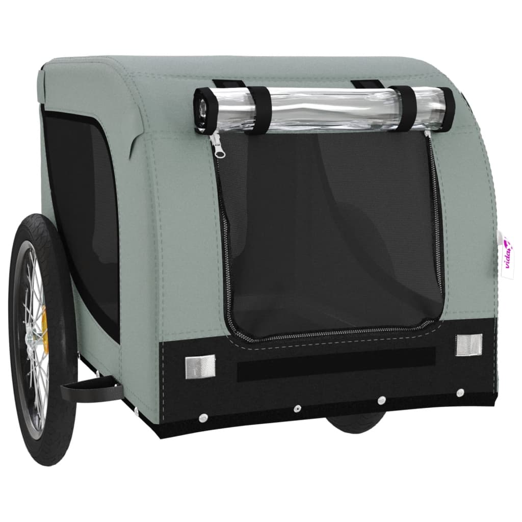 Gray and Black Oxford and Iron Animal Bike Trailer