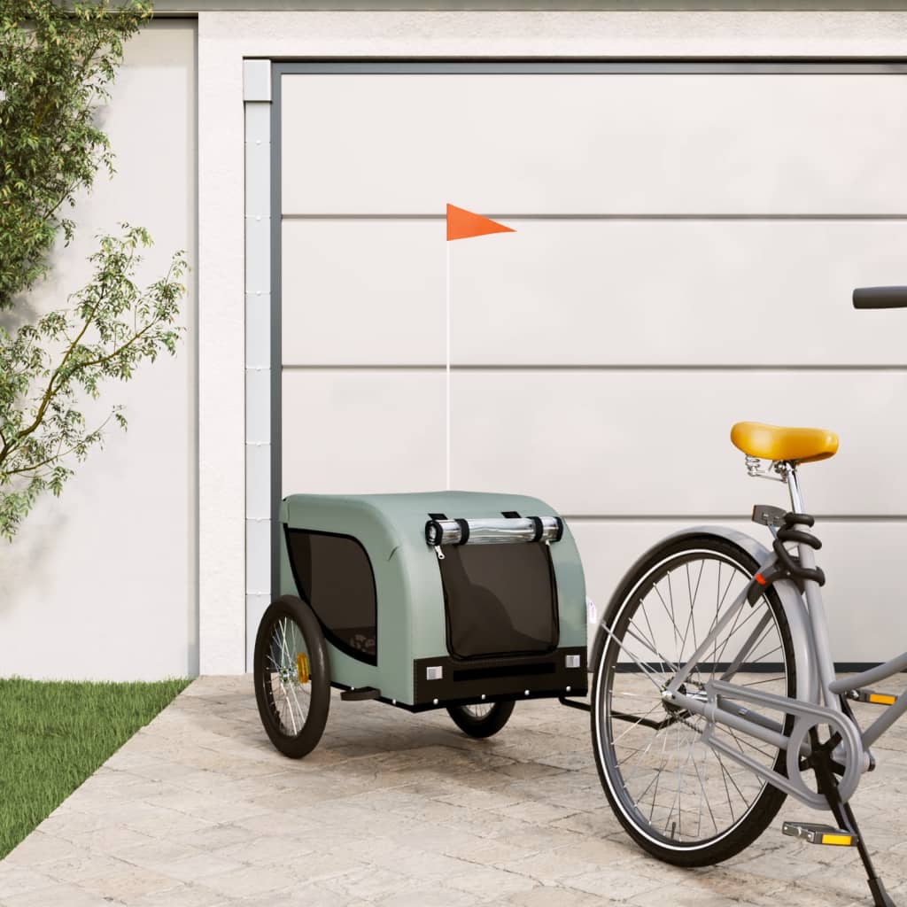 Gray and Black Oxford and Iron Animal Bike Trailer