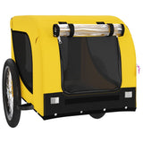 Bike Trailer for Animals Yellow and Black Oxford and Iron