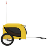 Bike Trailer for Animals Yellow and Black Oxford and Iron