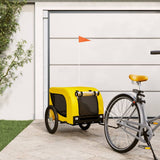 Bike Trailer for Animals Yellow and Black Oxford and Iron