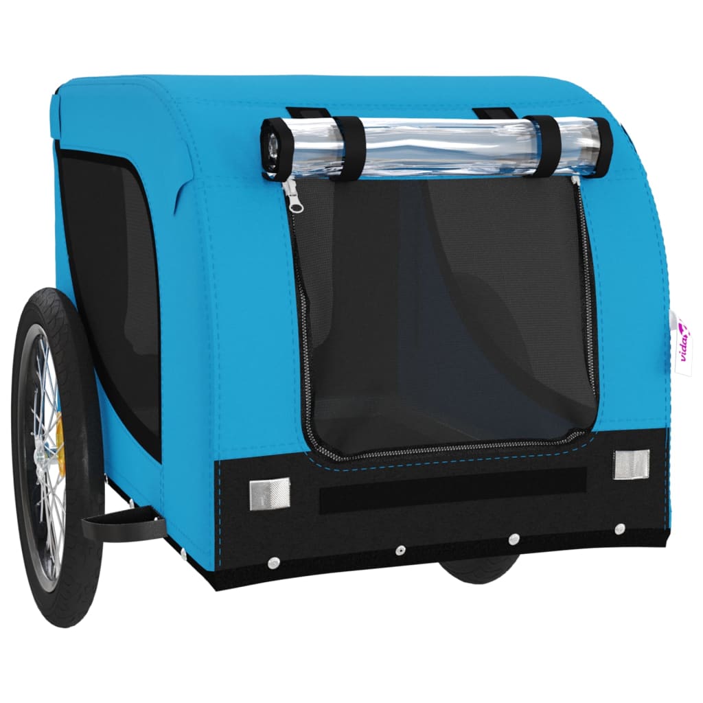 Blue and Black Oxford and Iron Animal Bike Trailer