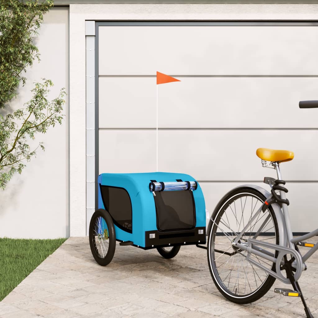 Blue and Black Oxford and Iron Animal Bike Trailer