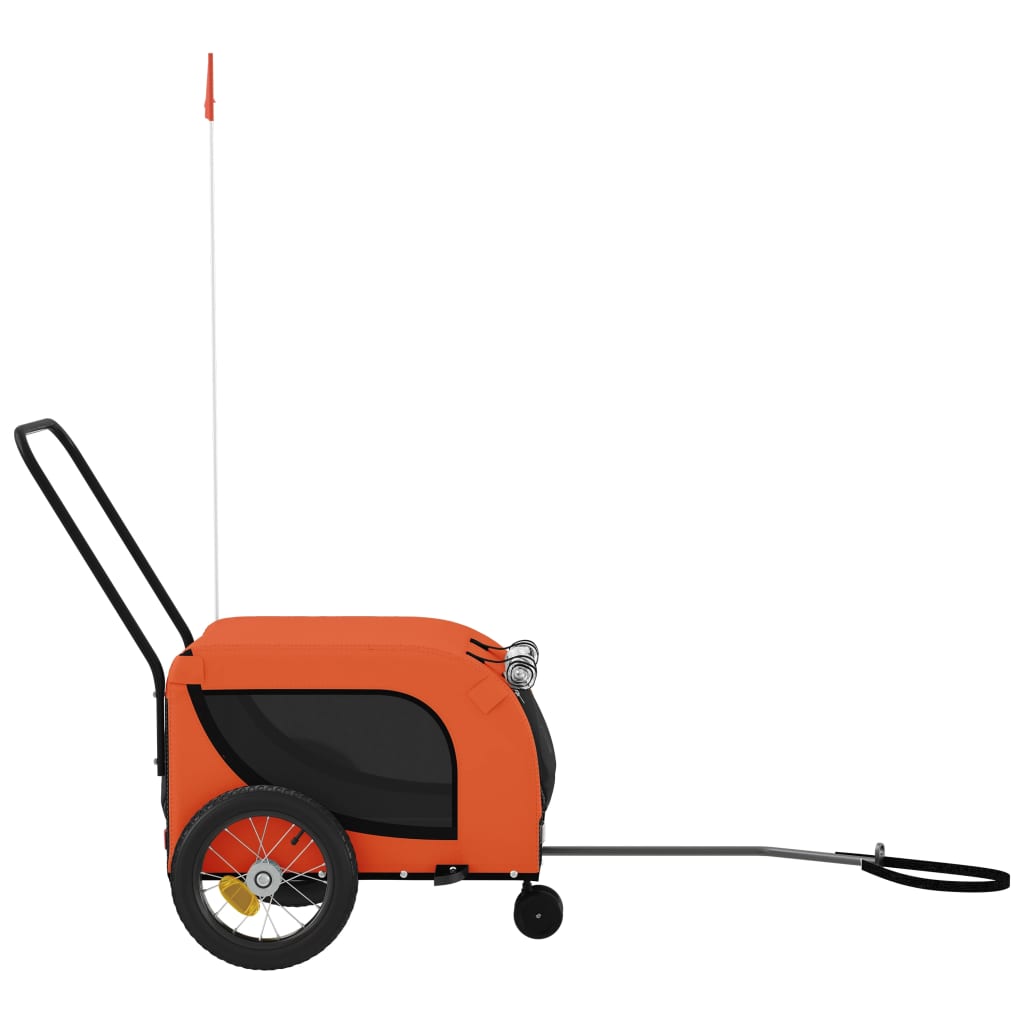 Orange and Black Oxford and Iron Animal Bike Trailer