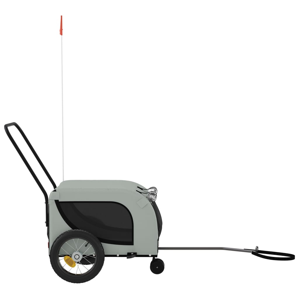 Gray and Black Oxford and Iron Animal Bike Trailer