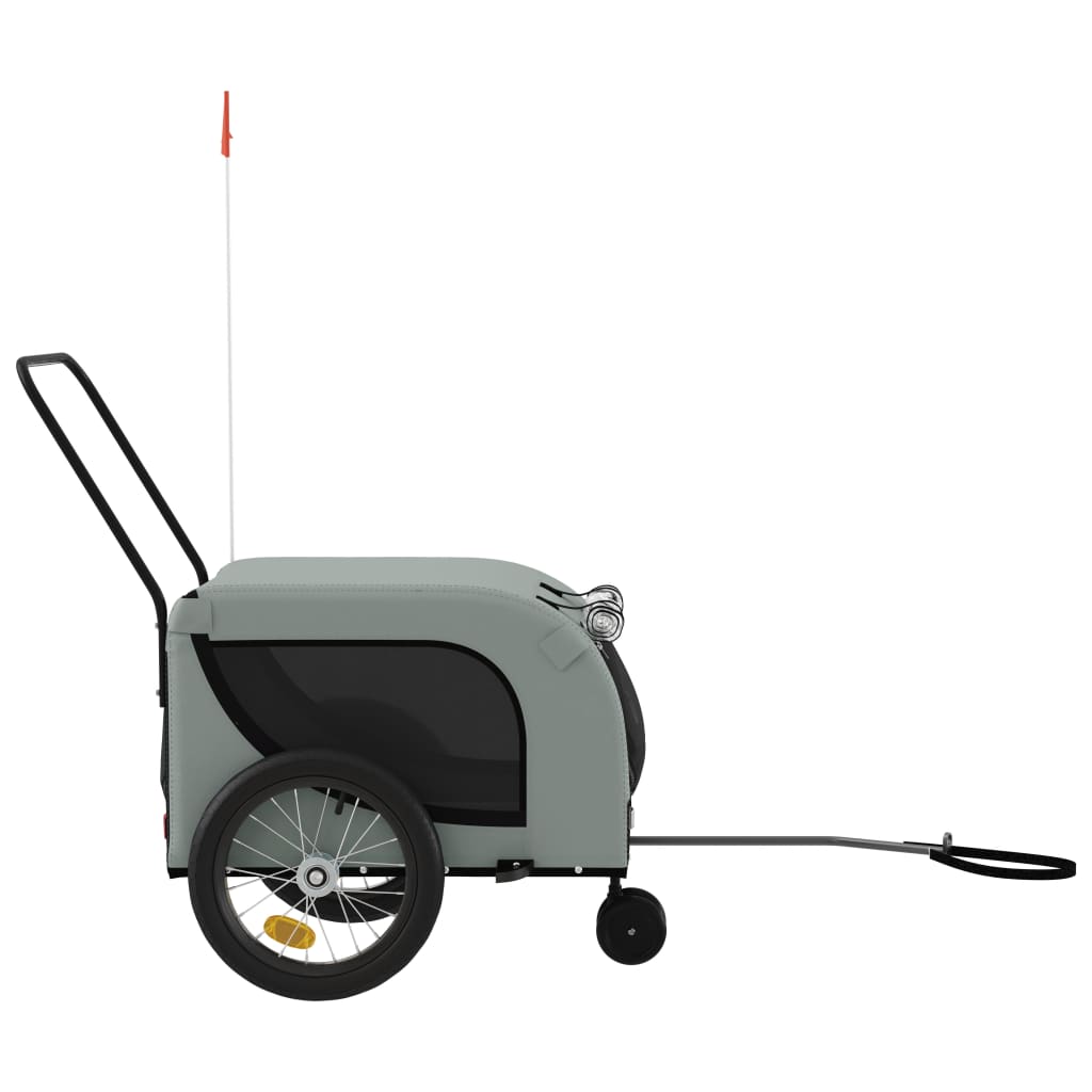 Gray and Black Oxford and Iron Animal Bike Trailer