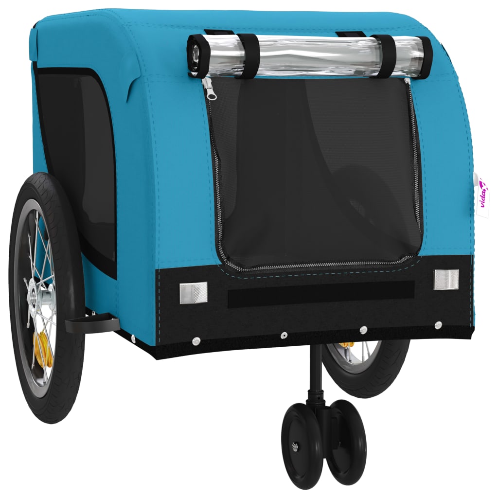 Blue and Black Oxford and Iron Animal Bike Trailer