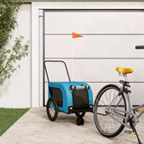 Blue and Black Oxford and Iron Animal Bike Trailer