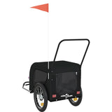 Black Oxford and Iron Animal Bike Trailer