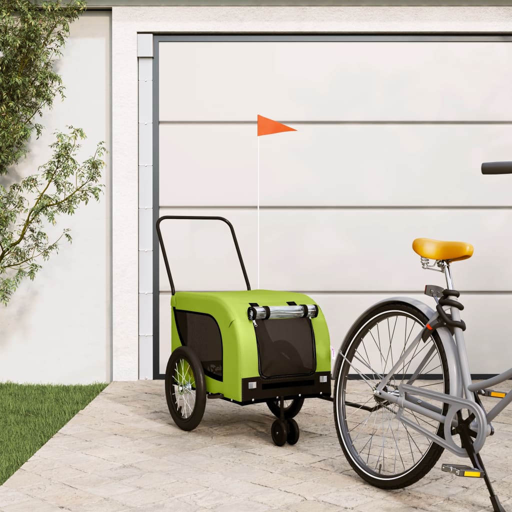 Green and Black Oxford and Iron Animal Bike Trailer