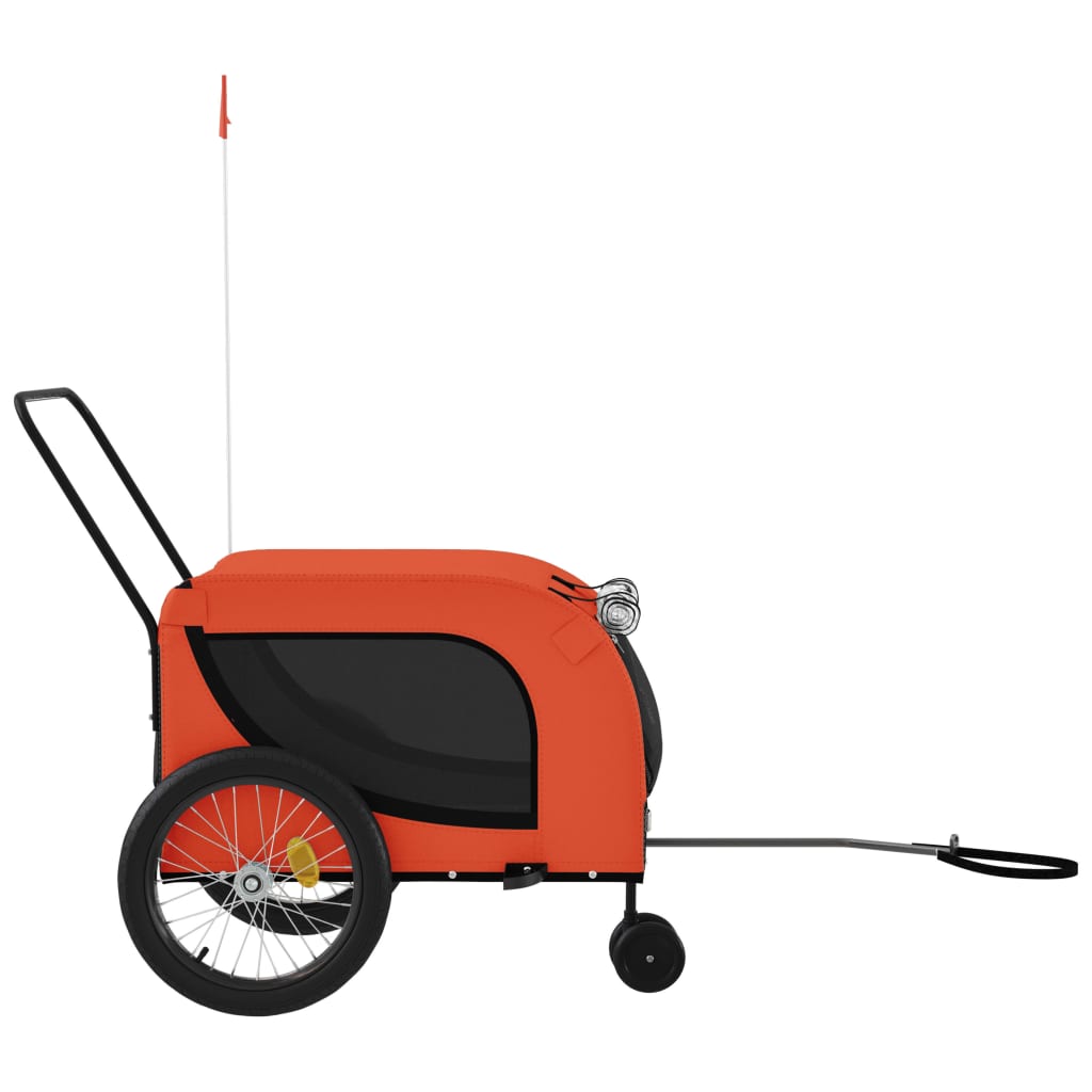 Orange and Black Oxford and Iron Animal Bike Trailer