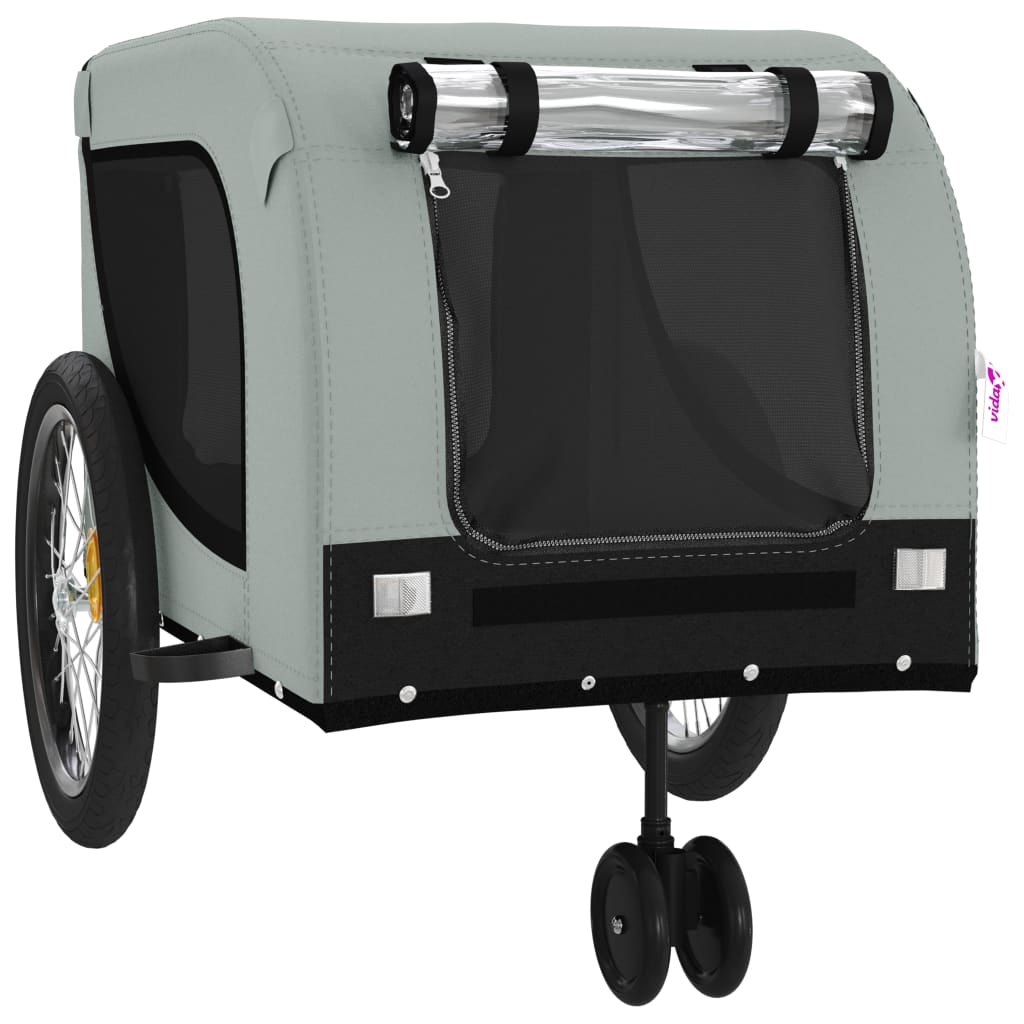 Gray and Black Oxford and Iron Animal Bike Trailer