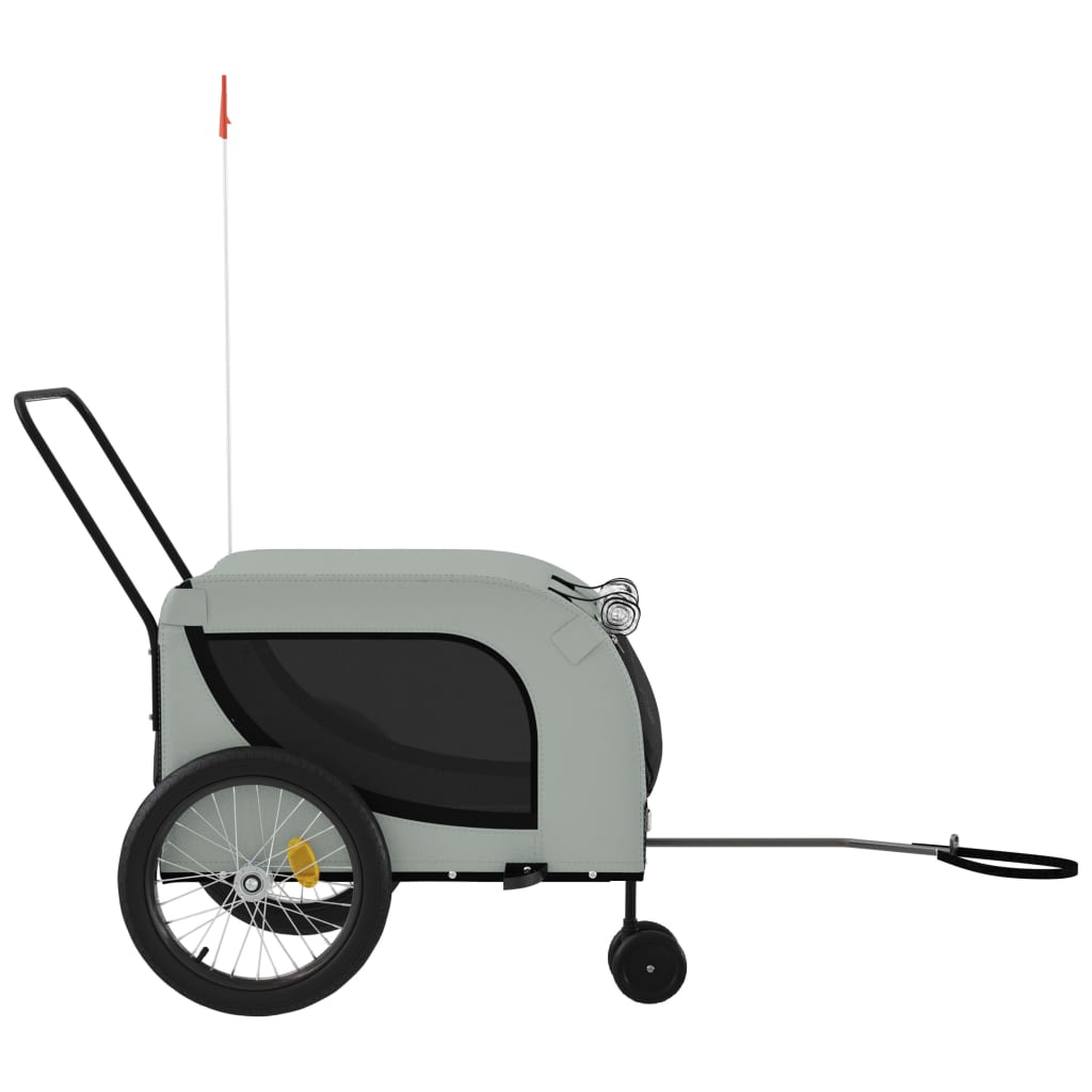 Gray and Black Oxford and Iron Animal Bike Trailer