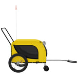 Bike Trailer for Animals Yellow and Black Oxford and Iron