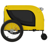 Bike Trailer for Animals Yellow and Black Oxford and Iron