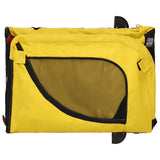 Bike Trailer for Animals Yellow and Black Oxford and Iron