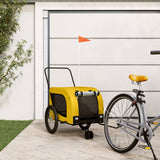 Bike Trailer for Animals Yellow and Black Oxford and Iron