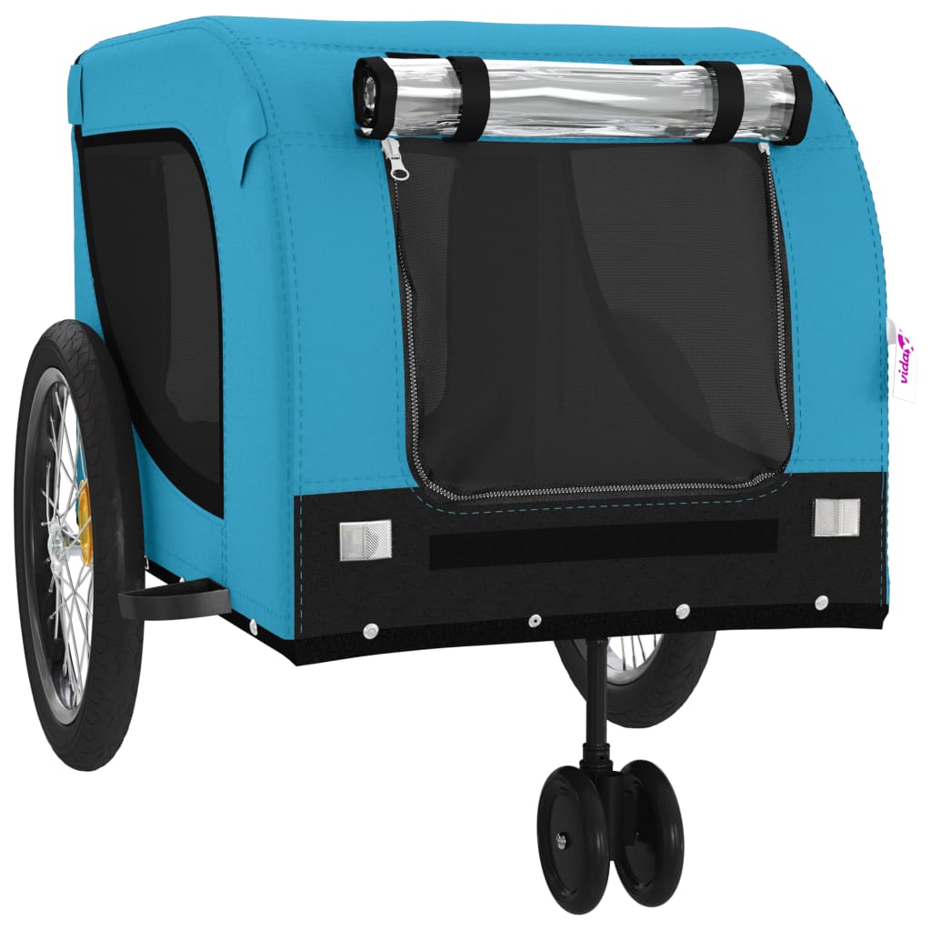 Blue and Black Oxford and Iron Animal Bike Trailer