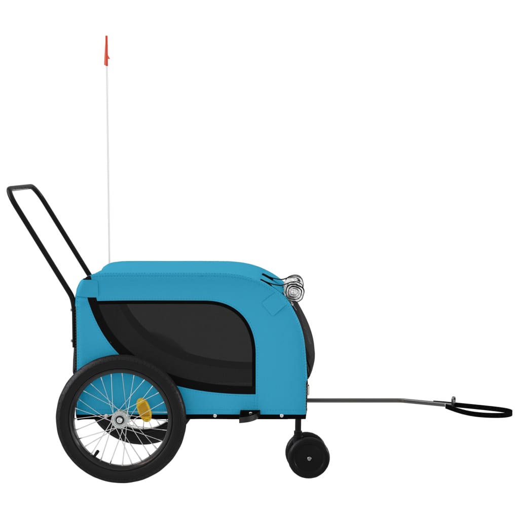 Blue and Black Oxford and Iron Animal Bike Trailer