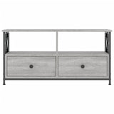 Mobile TV Grigio Sonoma 90x33x45 cm Legno Multistrato e Ferro