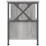 Mobile TV Grigio Sonoma 90x33x45 cm Legno Multistrato e Ferro