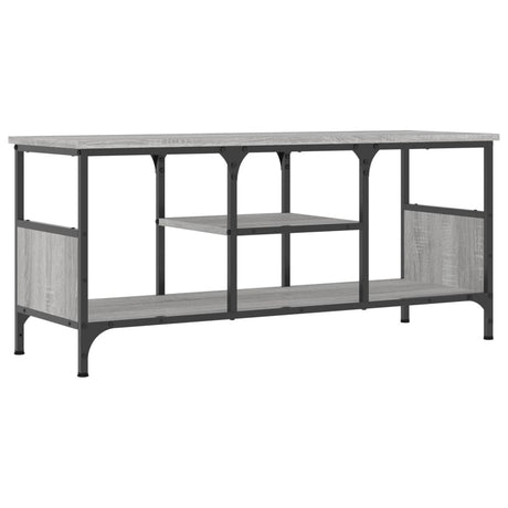 Mobile TV Grigio Sonoma 100x35x45 cm Legno Multistrato e Ferro