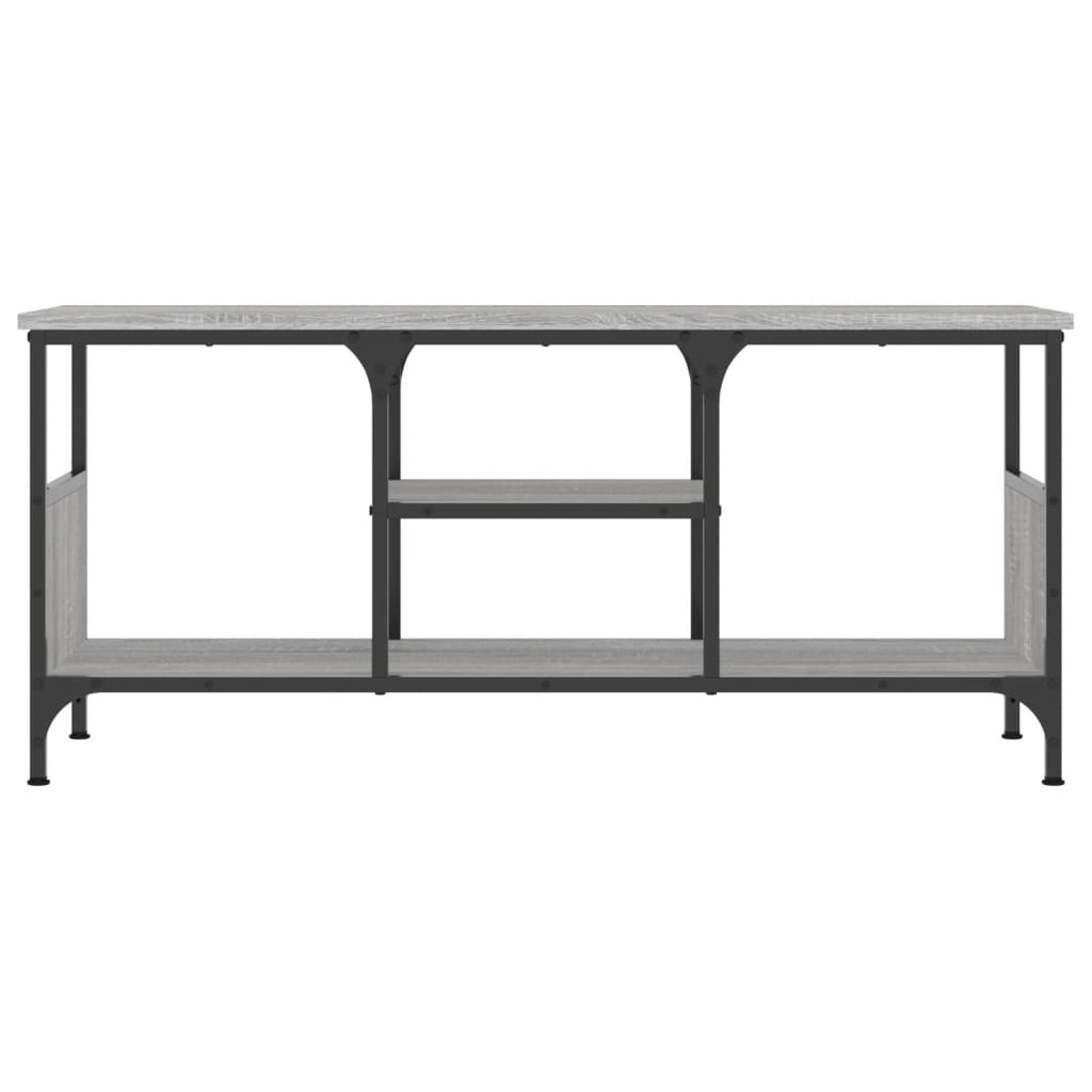 Mobile TV Grigio Sonoma 100x35x45 cm Legno Multistrato e Ferro