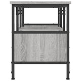 Mobile TV Grigio Sonoma 100x35x45 cm Legno Multistrato e Ferro