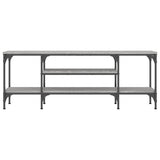 Mobile TV Grigio Sonoma 121x35x45 cm Legno Multistrato e Ferro